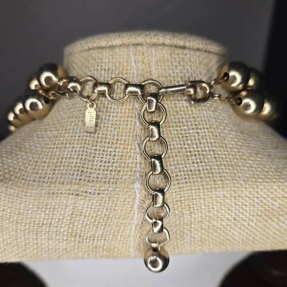 Monet Gold-Tone Two-Strand Beaded Necklace